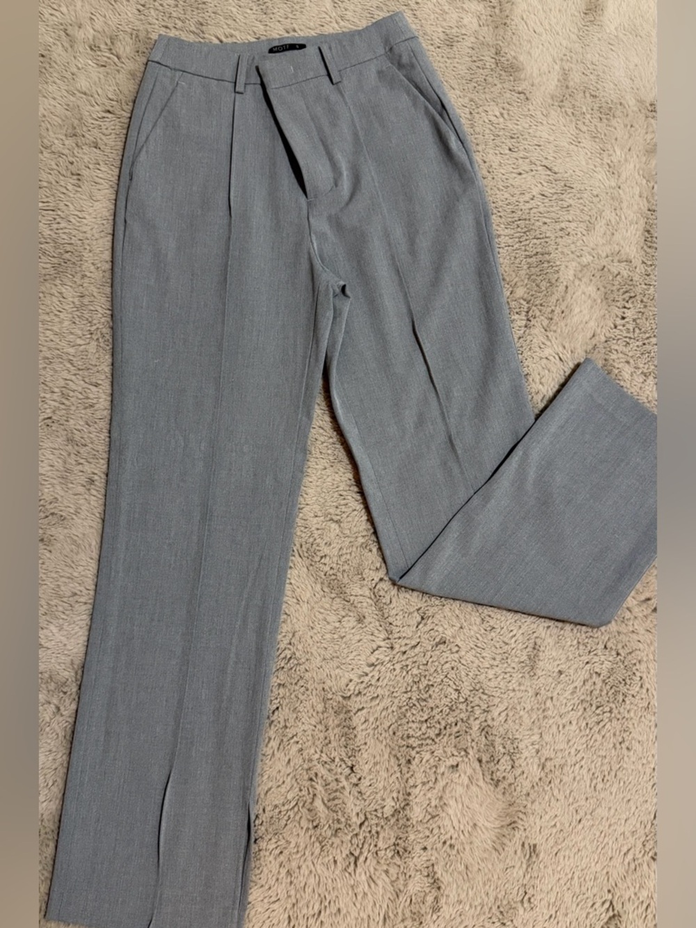MOTF Light Gray Straight-Leg Pants